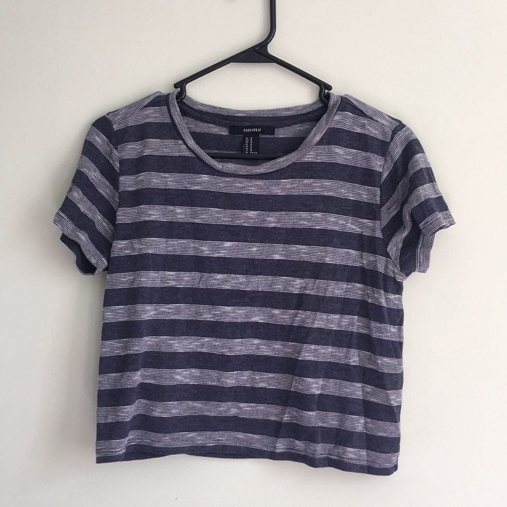 brandy melville-style stripe crop t shirt